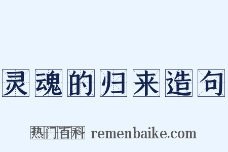 灵魂的归来造句是什么意思的图片